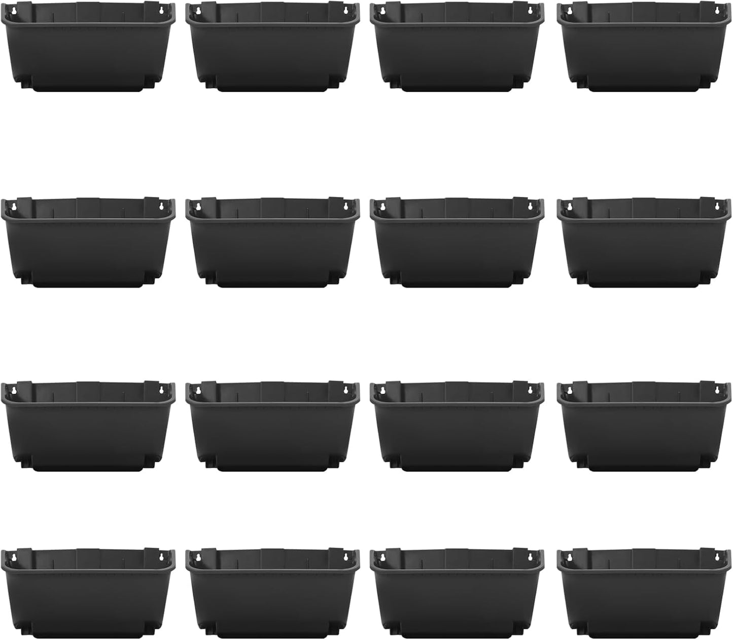 16 Pack Vertical Garden Planter,13 inch Wall Mounted Planter for Patio Indoor Outdoor Decor, Garden Self Watering Pot Balcony Plant Vegetable Fruit Herb Hanging Pocket Holder Flowerpot (Black)