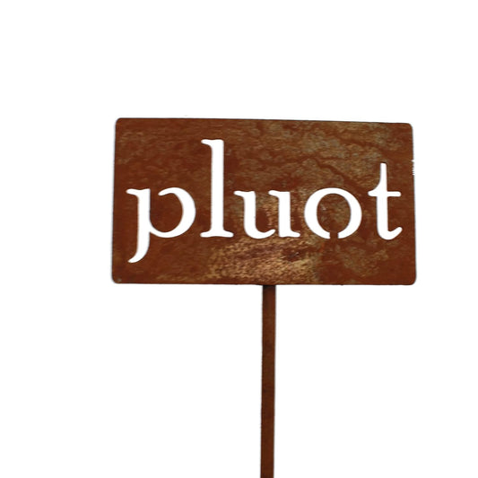 Classic Metal Garden Markers 19 Inches Tall (pluot, Naturally Rusted)