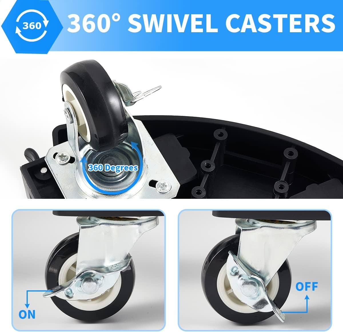 TreeGun Plant Caddy with Wheels Heavy Duty with 8 Lockable Casters, Rolling Plant Stand Adjustable for 8 inch-22 inch Outdoor Indoor Large Plant, Plant Dolly with Wheels Heavy Duty 500lbs Capacity