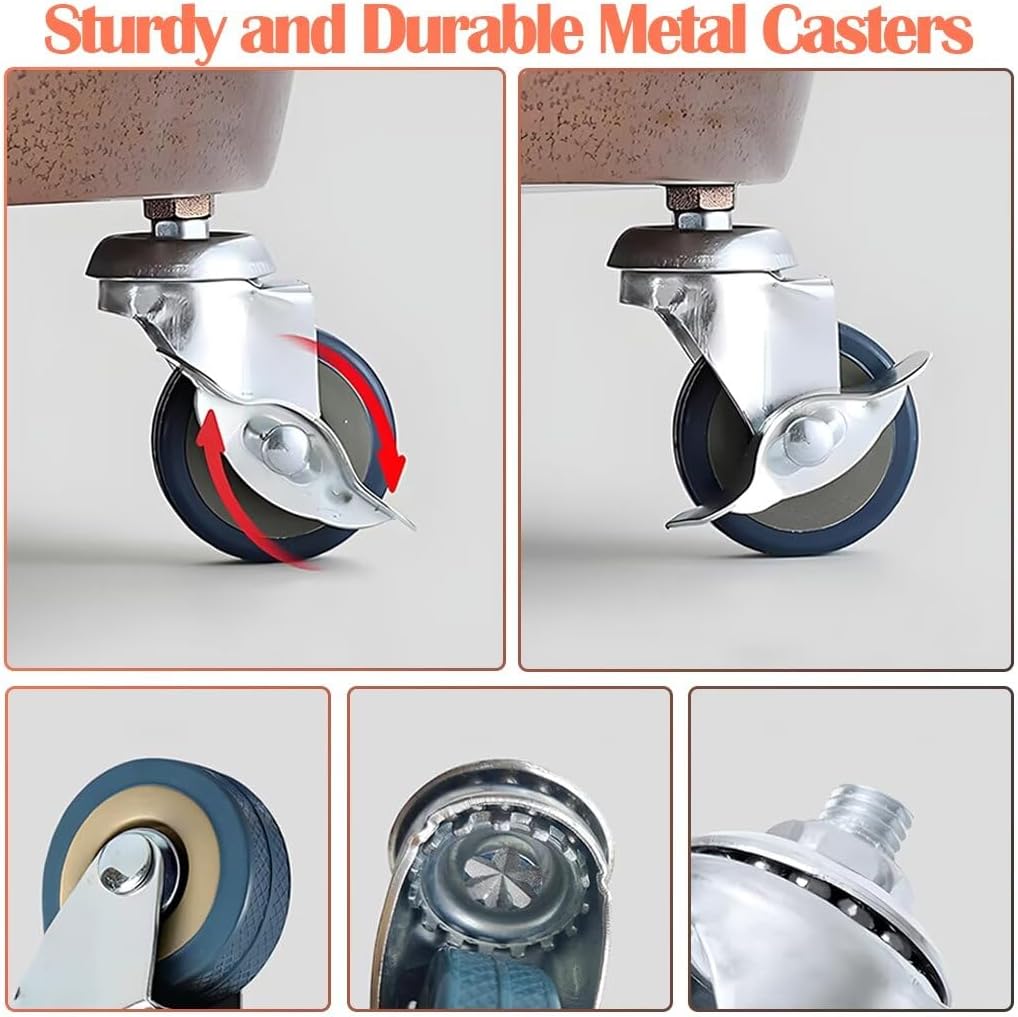 Rolling Plant Caddy Dolly with Wheels, 16" Heavy Duty Plant Stand on Casters for Planters, Wheeled Plant Roller Base for Indoor Outdoor Flower Pot, Bronze, 1 Pack