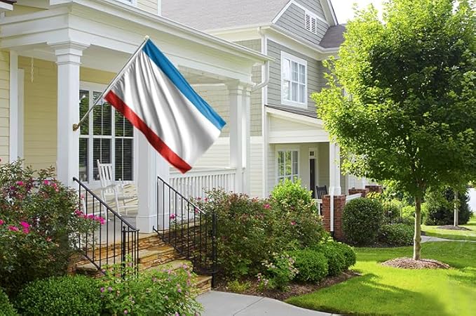 Ukraine Crimea Flag 3x5FT Ukrainian Crimean Polyester Banner With 2 Grommets Fade Resistant Vivid Color For Patriotic Festival Events Party Decoration (Crimea UKR, 3x5FT)