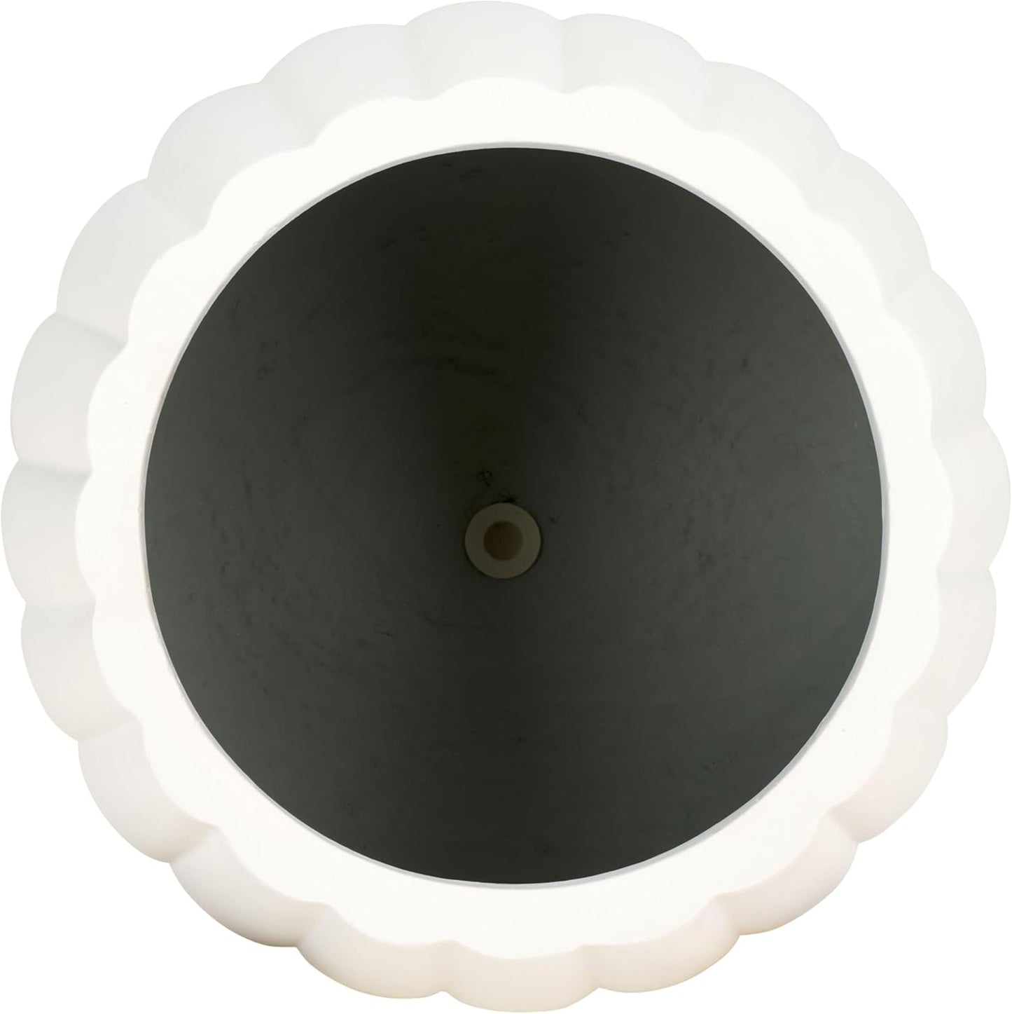 SAFAVIEH Outdoor Patio Furniture Kaston White Concrete Ficonstone Planter Pot (Fully Assembled)