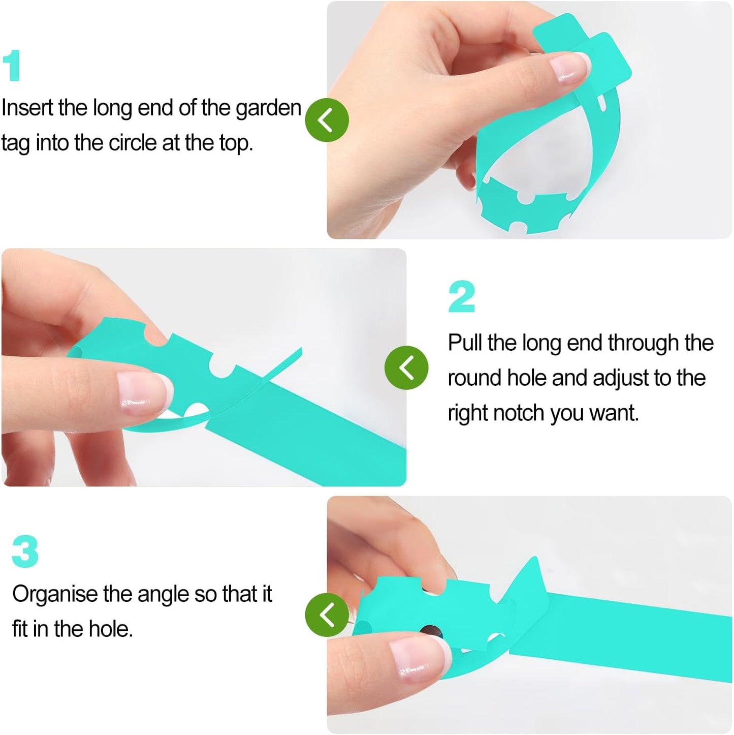 Plant Labels Yuanling Plastic Plant Tree Tags Wrap Around Hanging Tags Nursery Tree Markers Adjustable Garden Labels for Indoor Outdoor Gardening Plants (Teal)