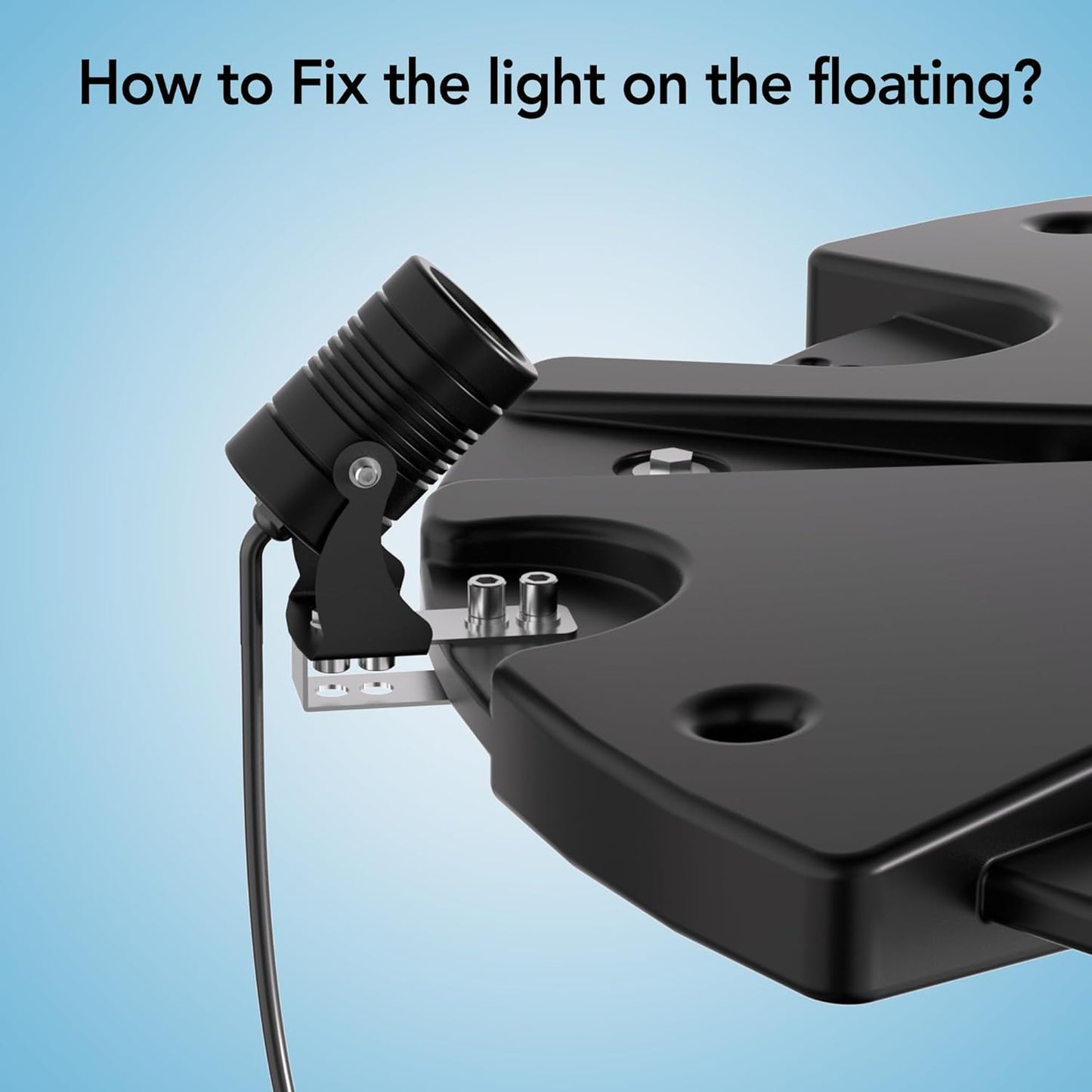 HQUA FSL01 120V AC LED RGB Color-Changing LED Fountain Light Sets, 4 Light Sets,with 100” Cord for HQUA-FS01 HQUA-FS02 Large Pond Floating Fountain