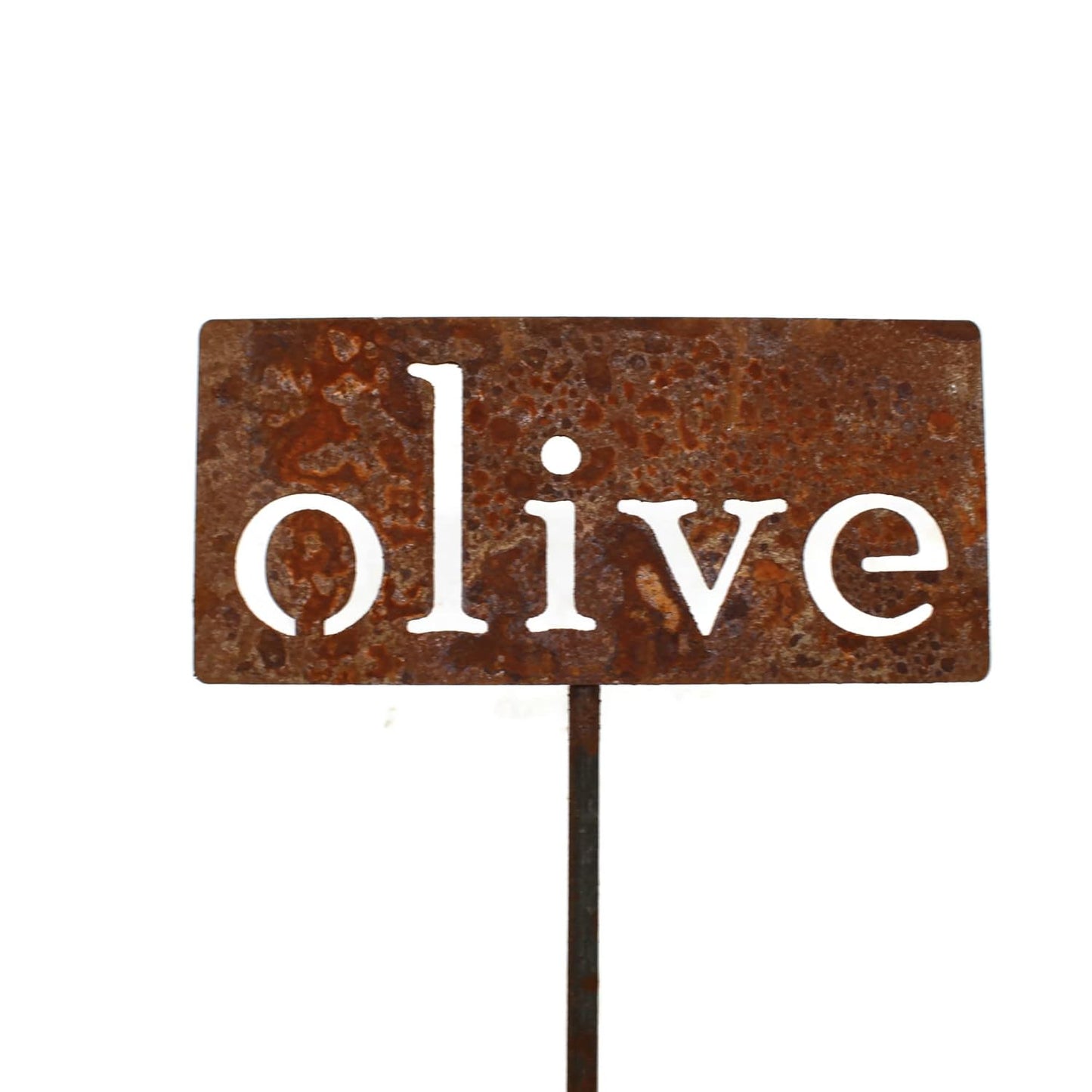 Classic Metal Garden Markers 19 Inches Tall (olive, Naturally Rusted)