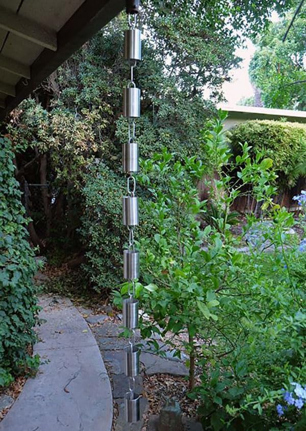 Nutshell Stores Kenchiku Rain Chain - Stainless Steel - 18 Feet