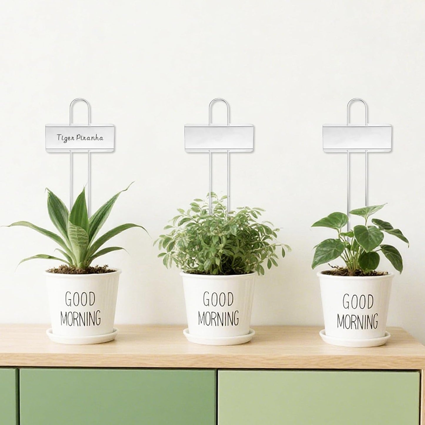 30 Pcs Plant Labels for Outdoor Garden Waterproof Plant Markers for Outdoor Plants, 10.7inch Metal Garden Plants Tags and Labels for Flower Vegetable Seedlings Greenhouse（Silver