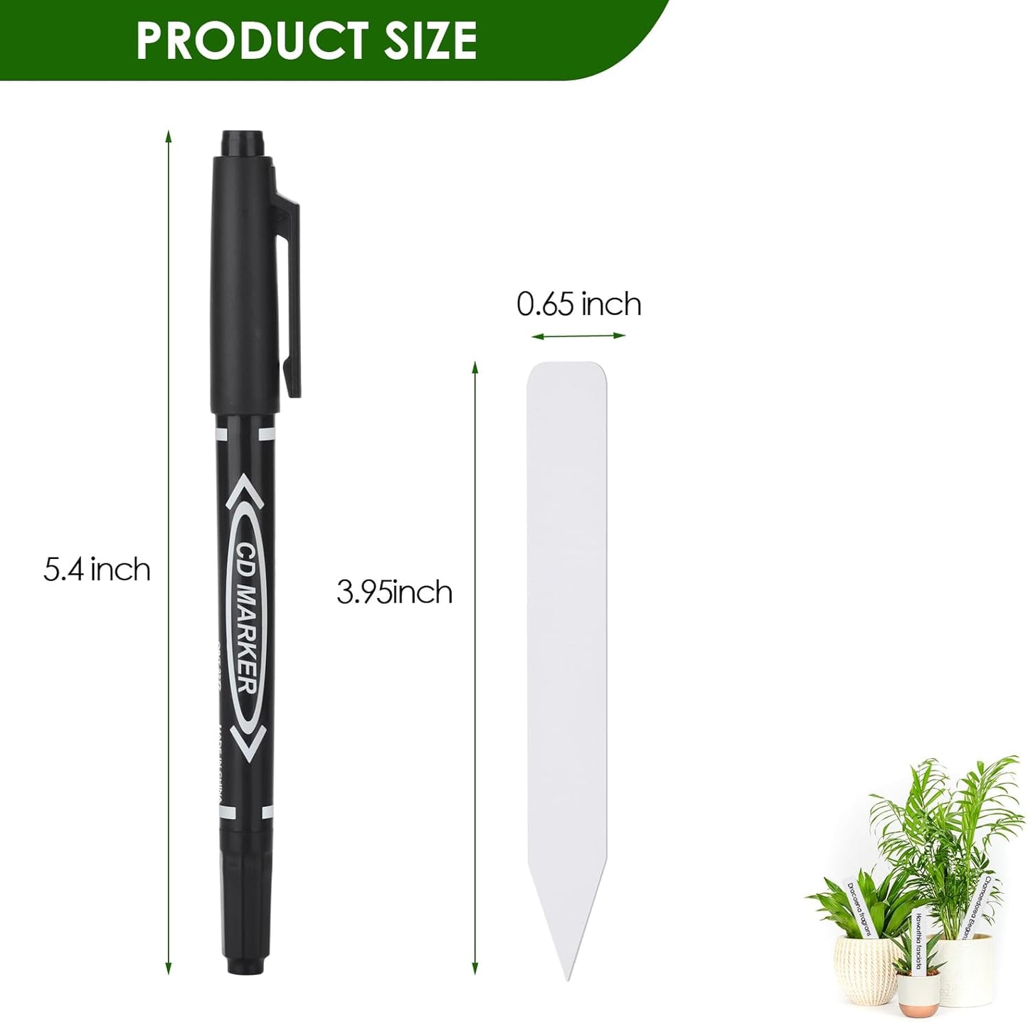 Plant Labels 120PCS, Darfukei Outdoor Waterproof Garden Markers, Plastic Nursery Seed Plant Tags with Bonus a Permanent Marking Pen, Gardening Gifts for Women Men…