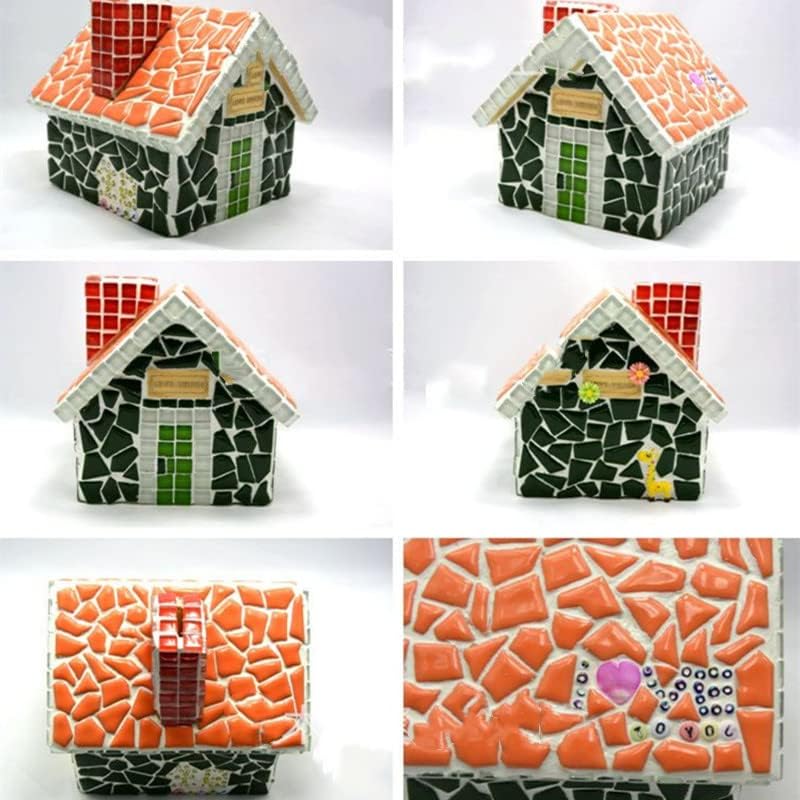 1.1LB Irregular Ceramics Mosaic Tiles, Mosaic Pieces Stones for DIY Mosaic Making Craft Hobby Arts Home Wall Decoration (Yellow)