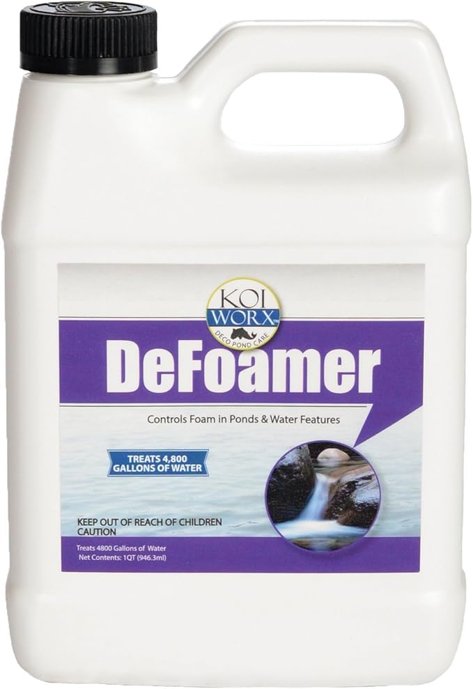 KoiWorx Defoamer - 32oz- Removes Foam from Decorative and Ornamental Ponds, Safe for Koi