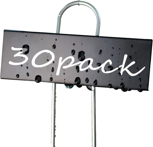 Plant Labels Metal Stainless Steel Garden Plant Markers Weatherproof Stake Tag Garden Plant Tags with Pen for Outdoor Seedling Flower Herb Vegetable Greenhouse(30 Pack) (Black)
