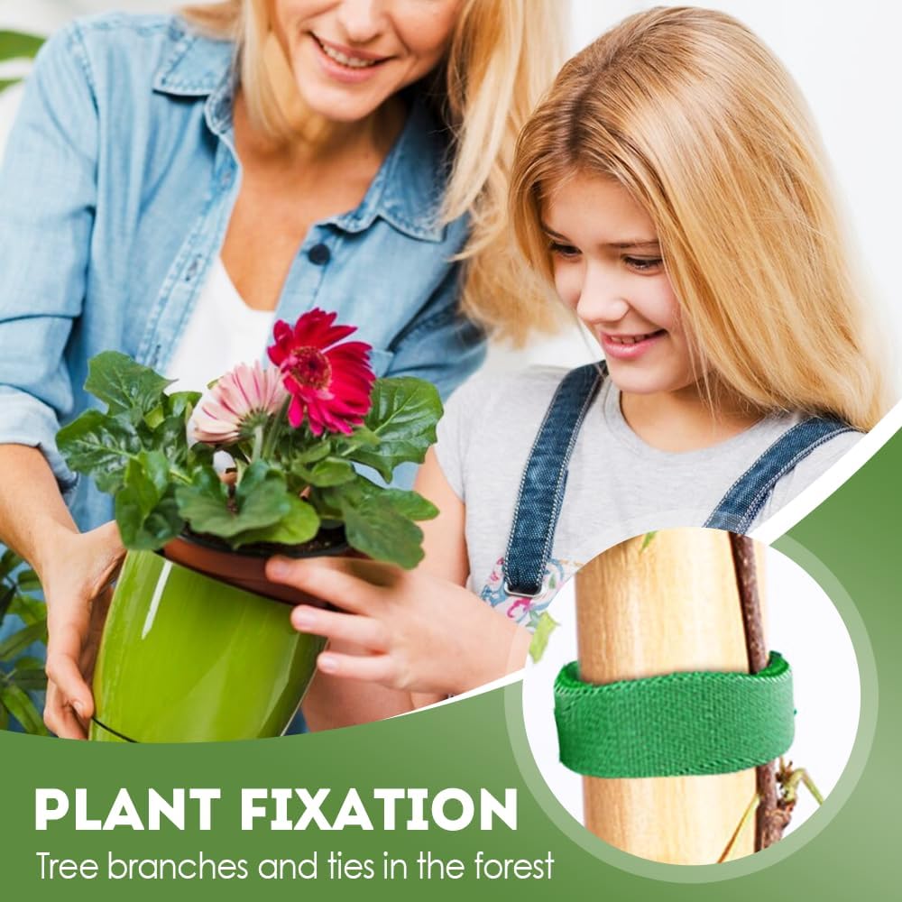 Reusable Plant Ties Tape for Climbing Plants, Garden Ties Tomato Plant Supports, Adjustable Garden Twine & Twist Ties Plant Ties for Outdoor Indoor Plants Stakes Gardening Supplies (Yellow, 5 Rolls)