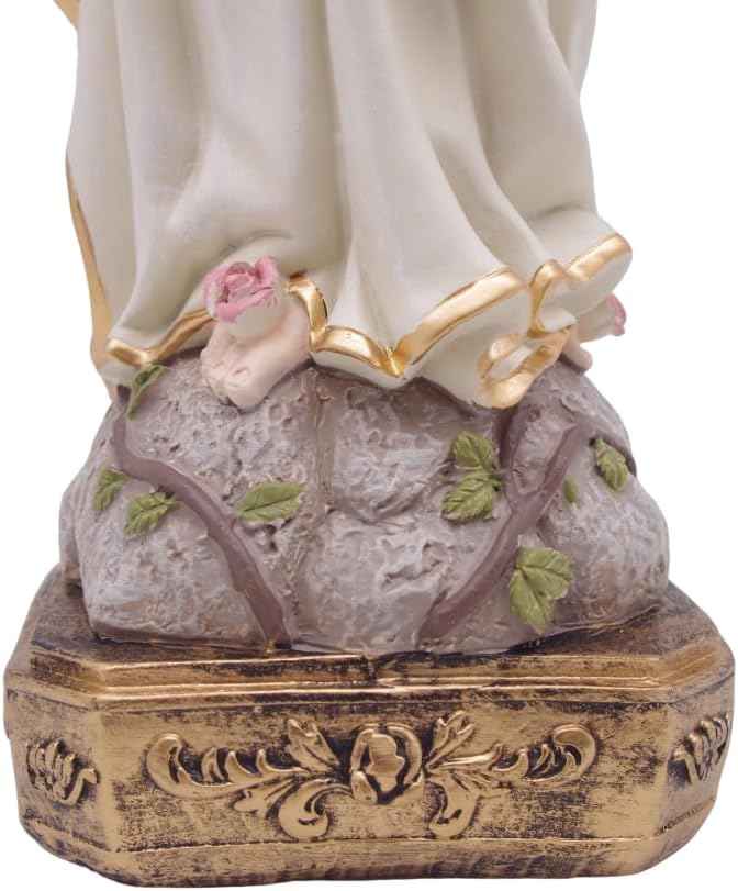 MeritMode 15" H Virgin Mary Praying Statue - Lourdes Catholic Collectible Figurine, Blessed Mother Figurine, Ideal Religious Gift for Home Décor & Outdoor Garden Decorations