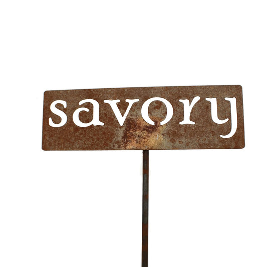 Classic Metal Garden Markers 19 Inches Tall (savory, Naturally Rusted)