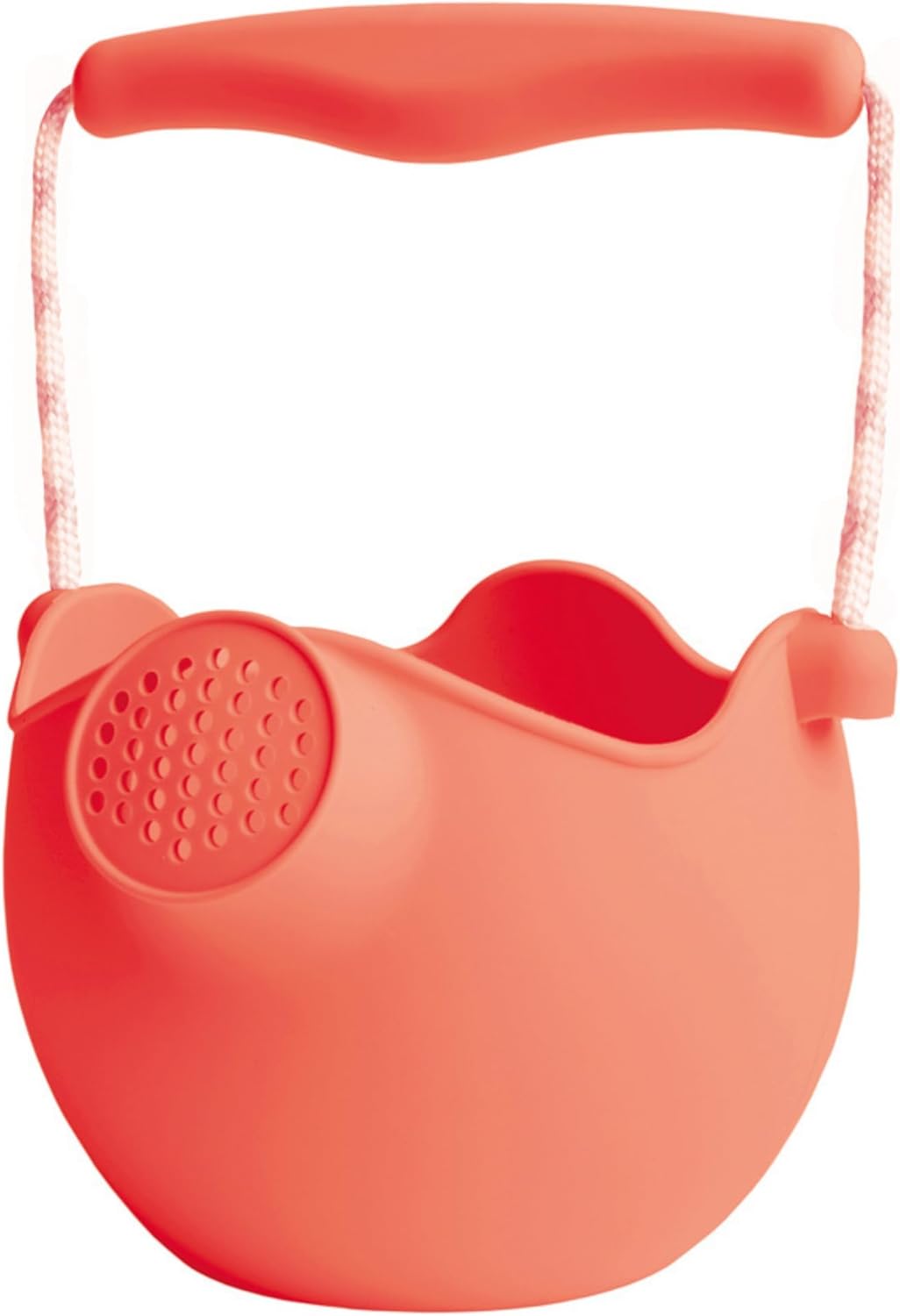Scrunch Watering Can- Coral- Collapsible, Lightweight & Eco-Friendly- Silicone Portable Water Pitcher for Kids, Beach, Garden & Travel- Durable & BPA-Free