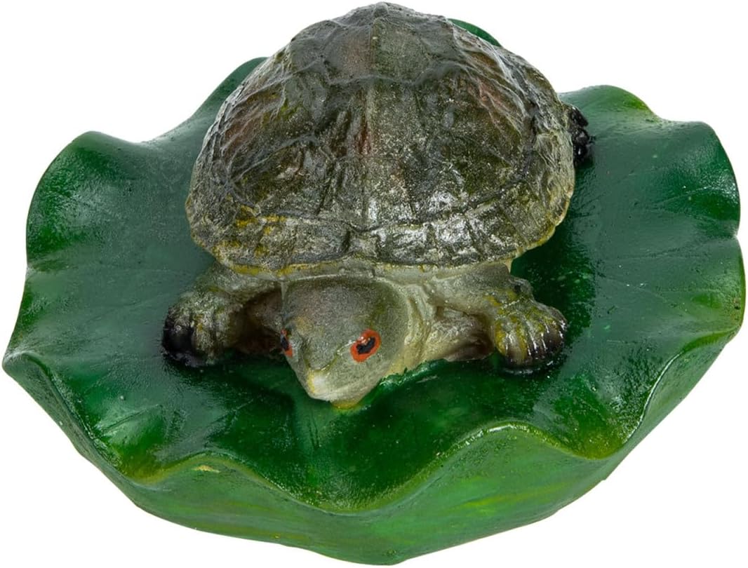 Mikikit Realistic Floating Turtle Statue Pond Decorations Garden Pond Accessory Resin Craft Ornament