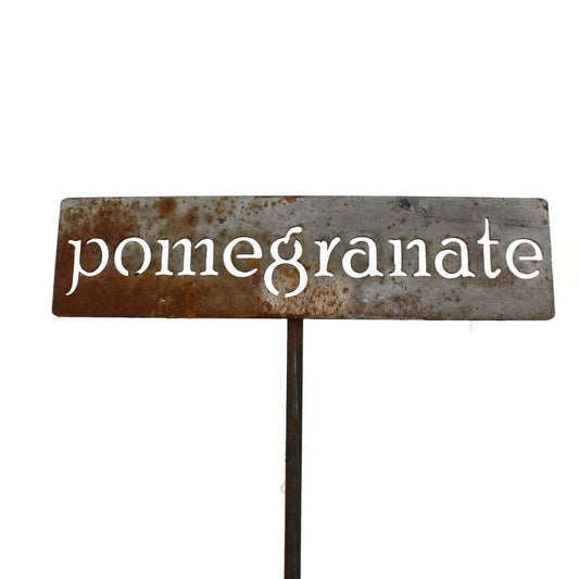Classic Metal Garden Markers 19 Inches Tall (pomegranate, Naturally Rusted)