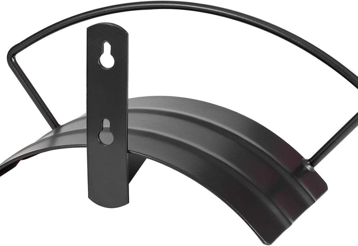 Eastrans Wall Mount Garden Hose Holder, Heavy Duty Water Hose Holder Easily Holds Up to 125 Feet 3/4’’ Hose, Solid Metal & Rust-Free, Perfect Garden Hose Storage for Outside Yard Lawn,Black