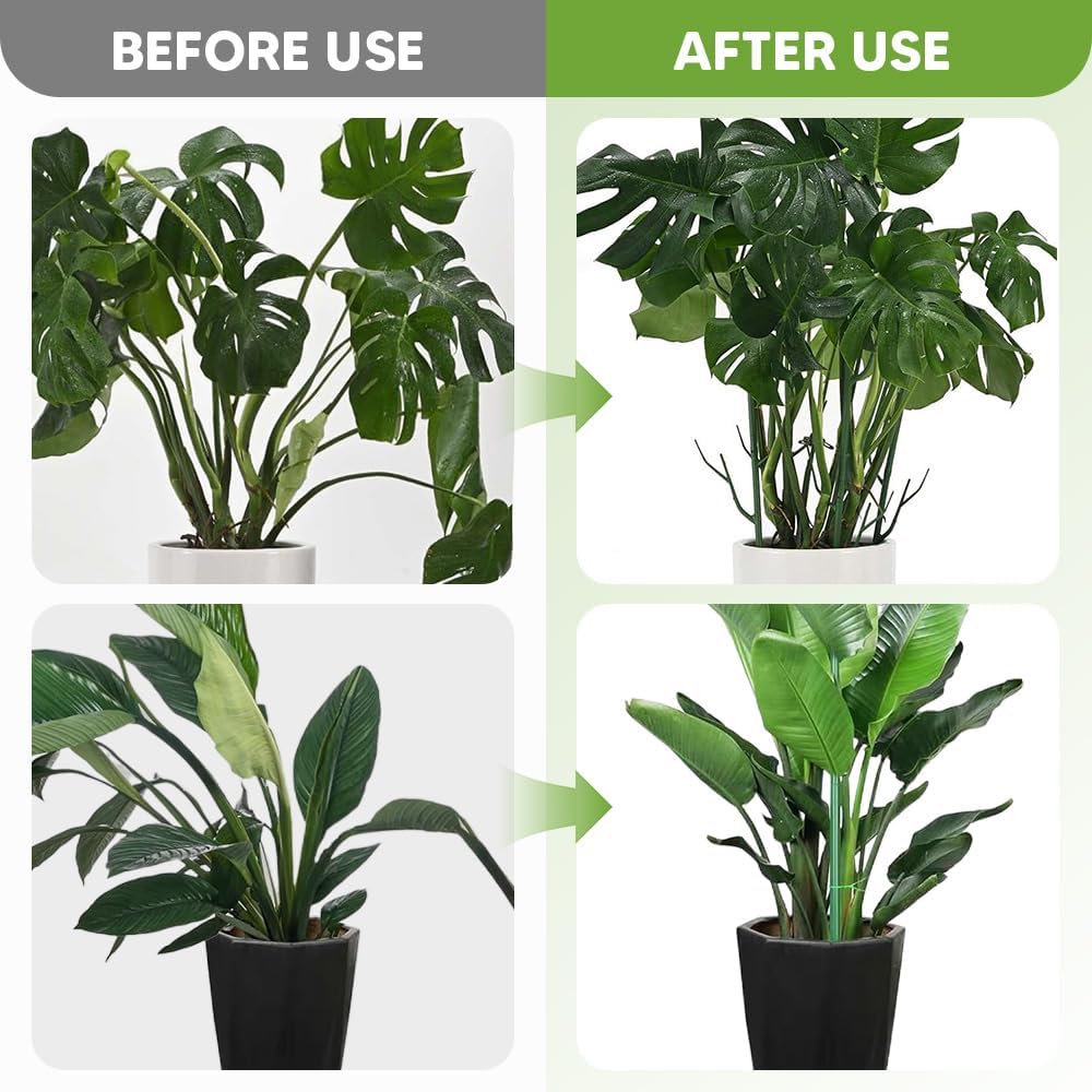 5 Pack Stackable Monstera Plant Support Stakes, Garden Plant Stakes for Indoor and Outdoor Plants, Moss Poles Holder Stick Monstera Plant Stem Supports Structures for Climbing Potted Plants (10 Pack)