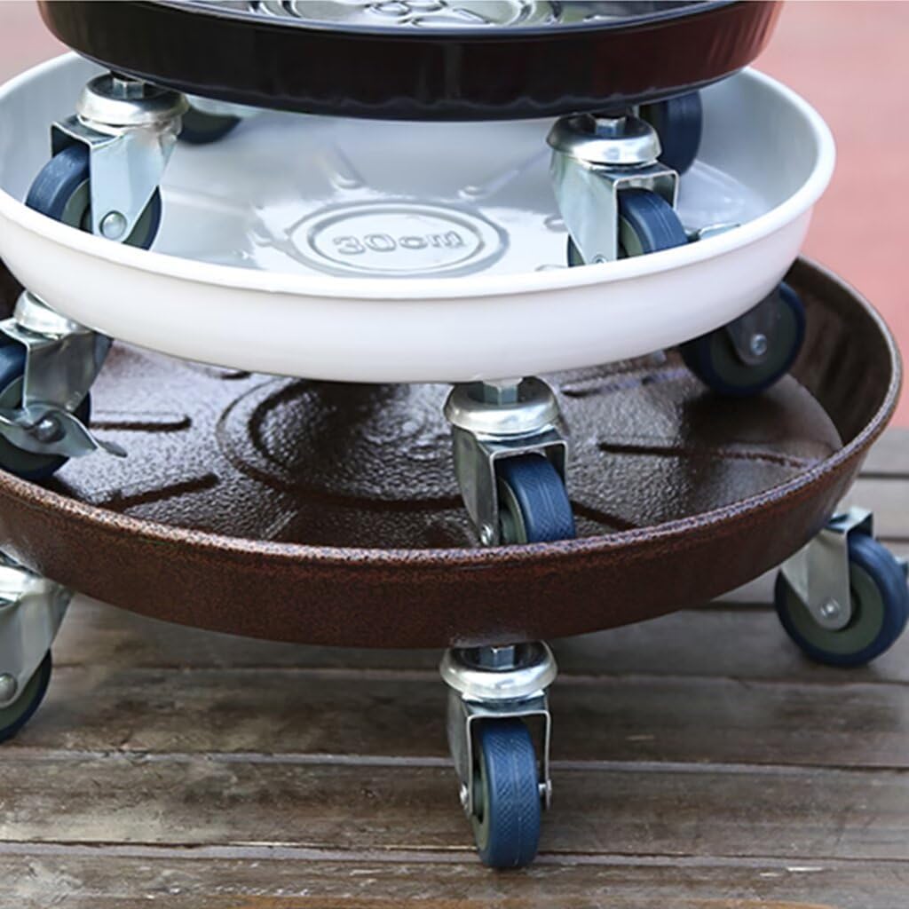 Rolling Plant Caddy Dolly with Wheels, 16" Heavy Duty Plant Stand on Casters for Planters, Wheeled Plant Roller Base for Indoor Outdoor Flower Pot, Bronze, 1 Pack