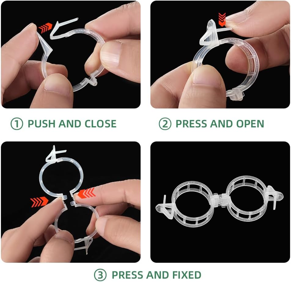Plant Clips Plant Ties Set, 50 FT Reusable Plant Ties and 100 PCS Support Clips for Climbing Plants Orchid Flower Stems Vines Tomato, Garden Plant Support Cables for Indoor OutdoorPlants