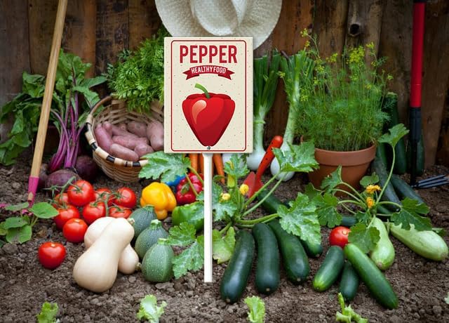 Eveokoki Aluminum Seed & Plant Labels - Plant Markes for Seedlings-Plant Tags for Pots - Garden Signs for Vegetable - Durable Markers for Plants Outdoor Waterproof - Garden Decor for Farmhouse