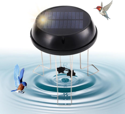 Bird Bath Solar Swing Device, Stainless Steel Bird Bath Bubble Device, Suitable for Garden Ponds, Pool Scenery, Oxygen and Water Enhancers
