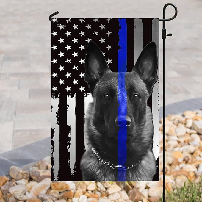 FLAGWIX American Flags, Belgian Malinois, Police Dog, K9 Fla - 4th of July Decorations for Home, Garden, House Flag 30x40 - USA House Garden Flags Premium Polyester, Decorative Outdoor Flags