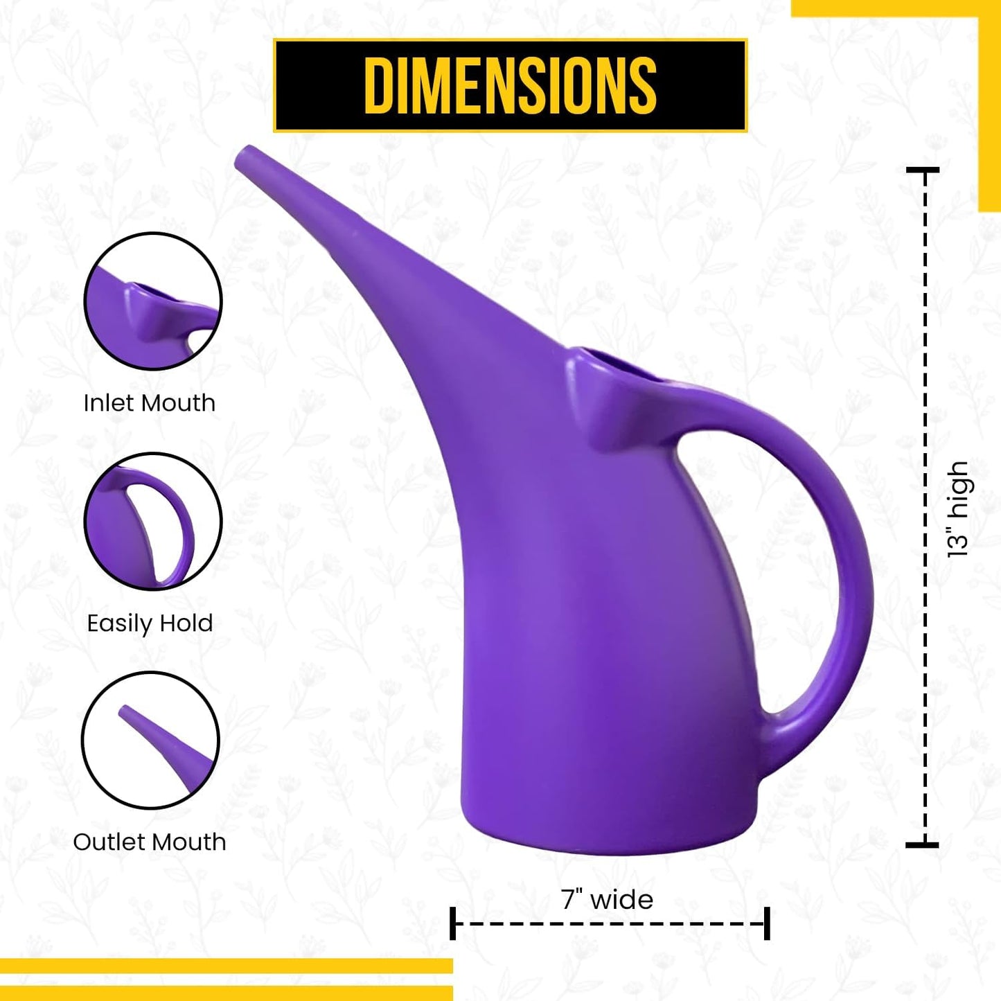 KP KOOL PRODUCTS Water Can 1/2 Gallon - Small Watering Can for Indoor Plants - Outdoor Water Can - Purple Plant Waterer - Plastic Watering Can for Garden