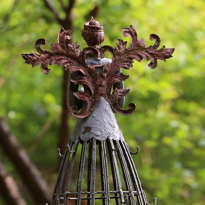 Morning View Metal Praying Angel Garden Statue Decor for Yard Art Outdoor Standing Large Angel Decorations Antique Patio Patio Lawn Holiday Christmas 18 Inches Tall