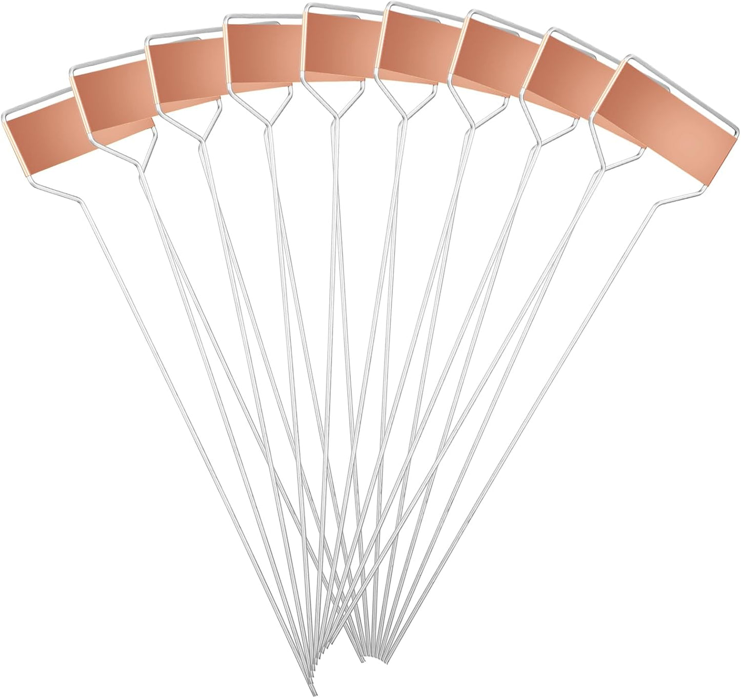 50 Pack 10 Inch High Copper Plate Metal Plant Labels Garden Stake Tags Reusable Planting Gardening Markers