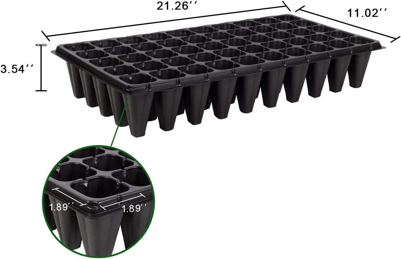 Nothers RooTrimmer 50 Cell, 10pcs-Pack Thick Durable Seedling Plastic Nursery Trays (GGQB50, 10/20) 1