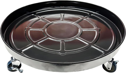 Choclaif Plant Caddy with Wheels, 1 Pack Black Heavy Duty Plant Stand with Universal Wheels, Round Pot Trolley for Indoor Outdoor (20)