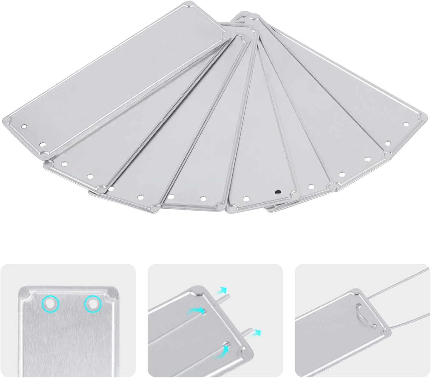 Metal Plant Labels, Aluminum Plant Tags, Aluminum Plant Label for Seedlings Garden Tree, Double Sided Write on Labels for Outdoor, Waterproof Metal Tags（50 Pcs）