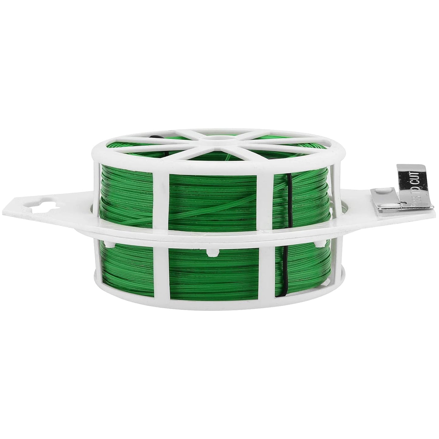 JEUIHAU 6 Reels 328 Ft Green Plant Twist Ties, Green Floral Wire,Plastic Coated Metal Wire Twist Ties with Cutter, Flexible Gardening Wires for Flowers, Vines, and Climbing Plants Suppor