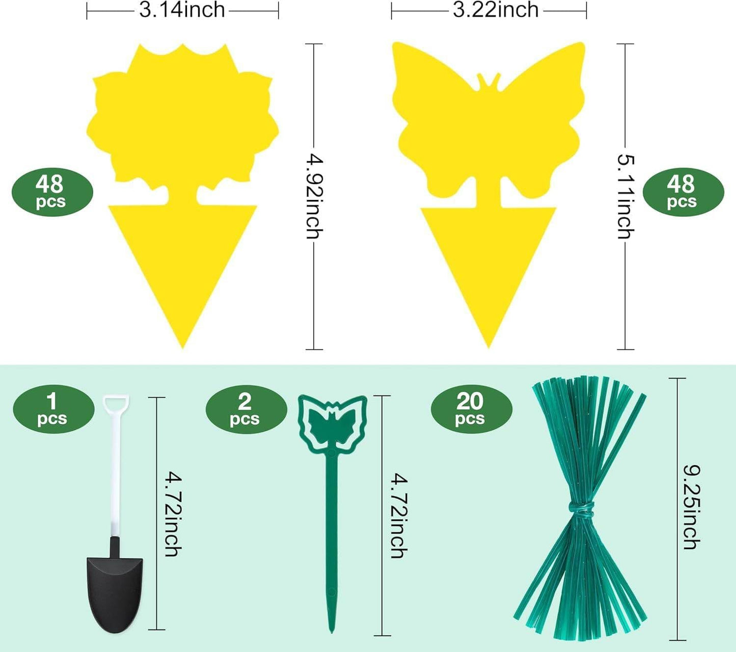 96 Pack Fruit Fly Trap for Indoors, Fungus Gnat Killer Indoor Sticky Traps for Mosquito, Bug Insect Catcher Killer for Houseplant