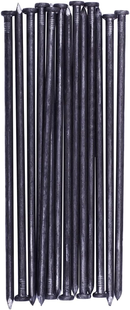 Metal Landscape Edging Anchoring Spikes, 100PCS 10 Inch Landscape Paver Edging Anchoring Spikes for Artificial Turf, Weed Barrier, Tent Spikes, Camping (100)