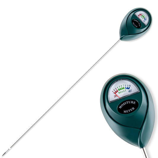 Tennedriv Green Long Probe Soil Moisture Meter for Outdoor Plants, Plant Water Meter for Outdoor Plants,Plant Moisture Meter for Indoor Plants and Outdoor Plants, No Batteries Required