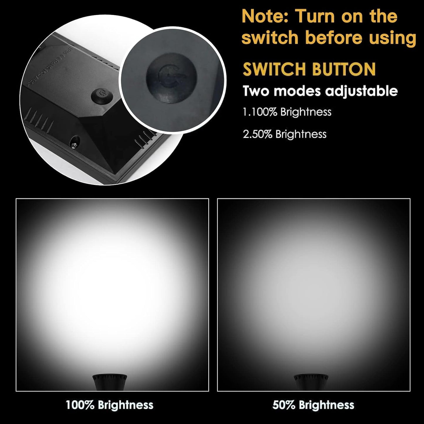 MEIHONG Solar Spot Light Outdoor, Waterproof LED Landscape Lights Dusk to Dawn, 2-in-1 Solar Spotlight Solar Powered Accent Lights for Garden Porch Walkway Patio (1 Pack)