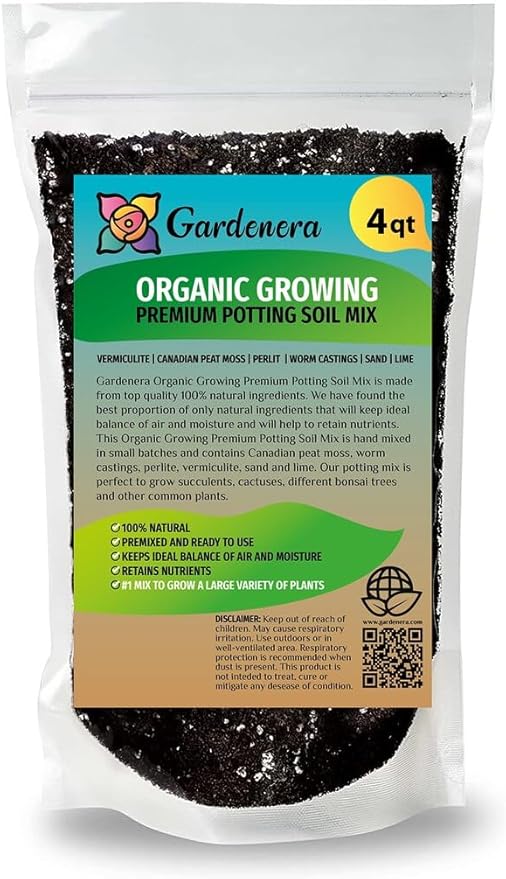 Organic Planting Mix - Provide Your Plants with The Perfect Foundation for Thriving Growth - 4 QUARTS