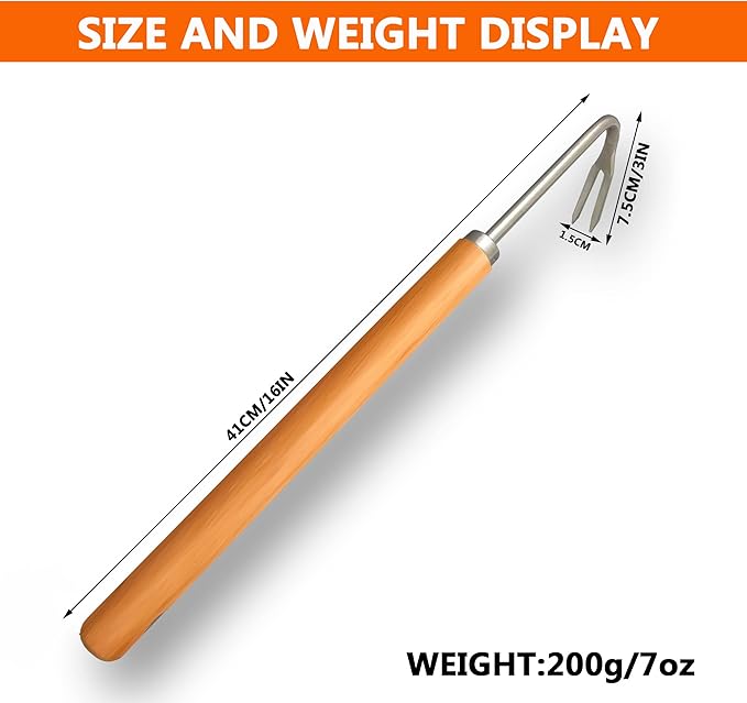 SHANFEEK Weed Puller Weeding Artifact Uprooting Weeding Tool Gardening Hand Tools 16-Inch Weed Remover Tool for Yard with Extended Hard Solid Wood Handle(V-Type)