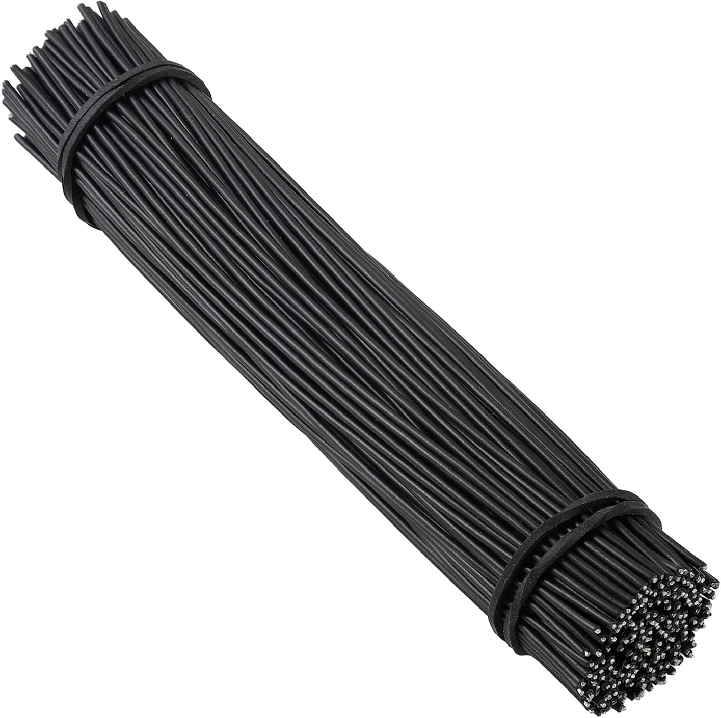 200 Pcs 6 inch Garden Twist Tie, Round Plastic Twist Ties for Plants, Vines and Wrapping Cords or Christmas Tree Gardening Plants Growth and Care, Office Home Cable Organization (Black)