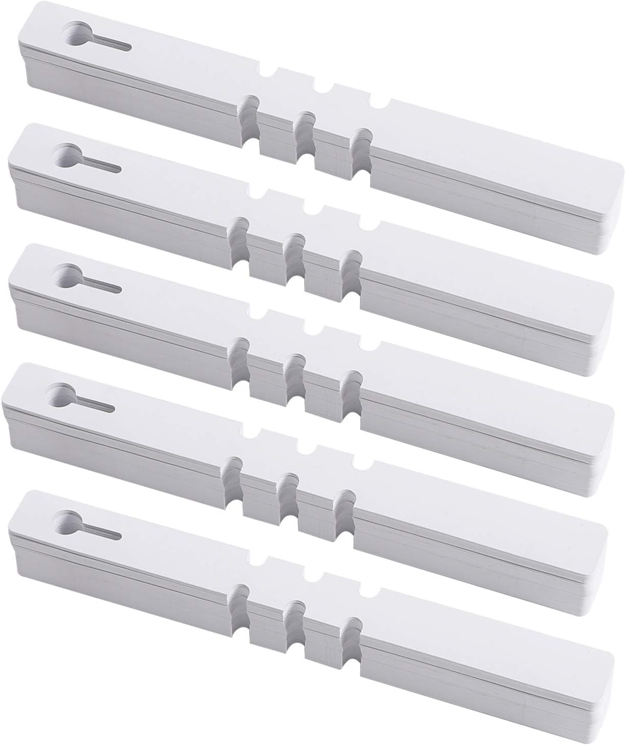 KINJOEK 1200 PCS White Plant Labels Tags, Plastic Adjustable Wrap Around Waterproof Hanging Garden Tree Name Tags, 2x20cm Strip Plant Tag for Identifying Various Outdoor Nursery Plants Flowers