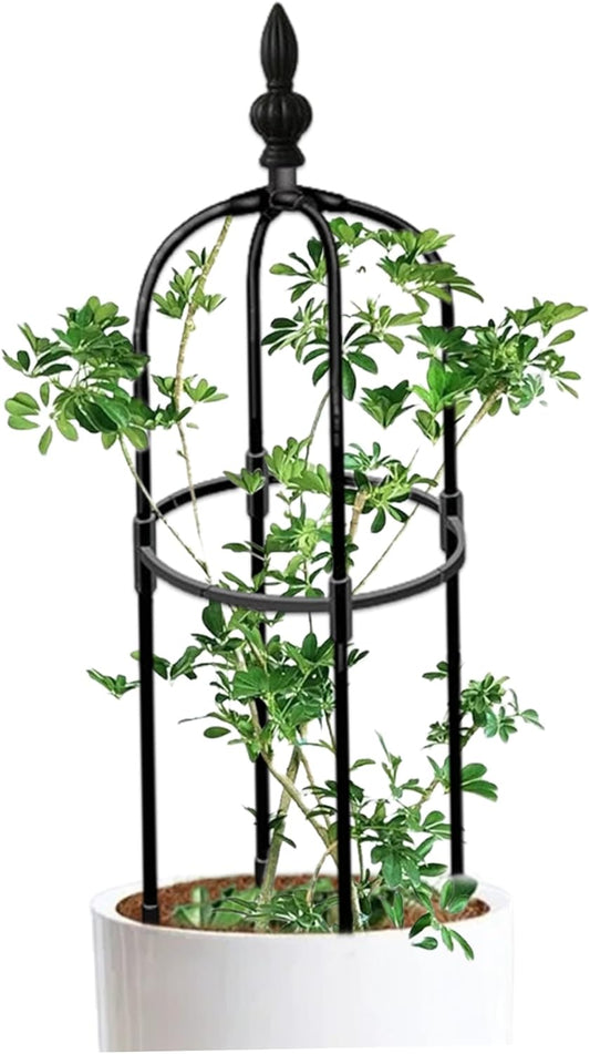 Garden Obelisk Trellis 3ft Tall Round Rustproof Garden Trellis DIY Plant Climbing Easy to Assemble Plant for Pots Indoor Climbing Plants Obelisk