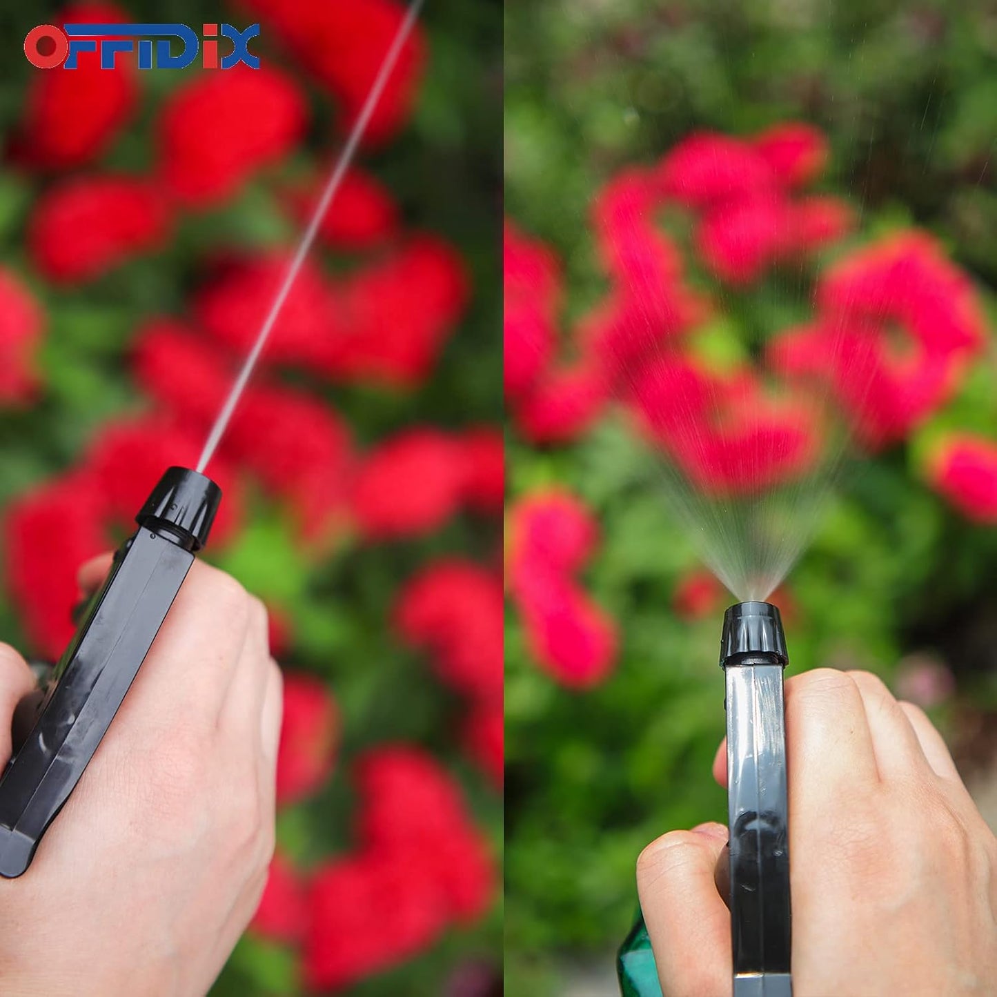 OFFIDIX Glass Spray Bottle, Fine Mist Plant Mister, Handheld Pressure Watering Can, Adjustable Nozzle Glass Spray Bottle, 0.35L/11.8oz Handheld Spray Bottles for Garden Plants Cleaning Solutions