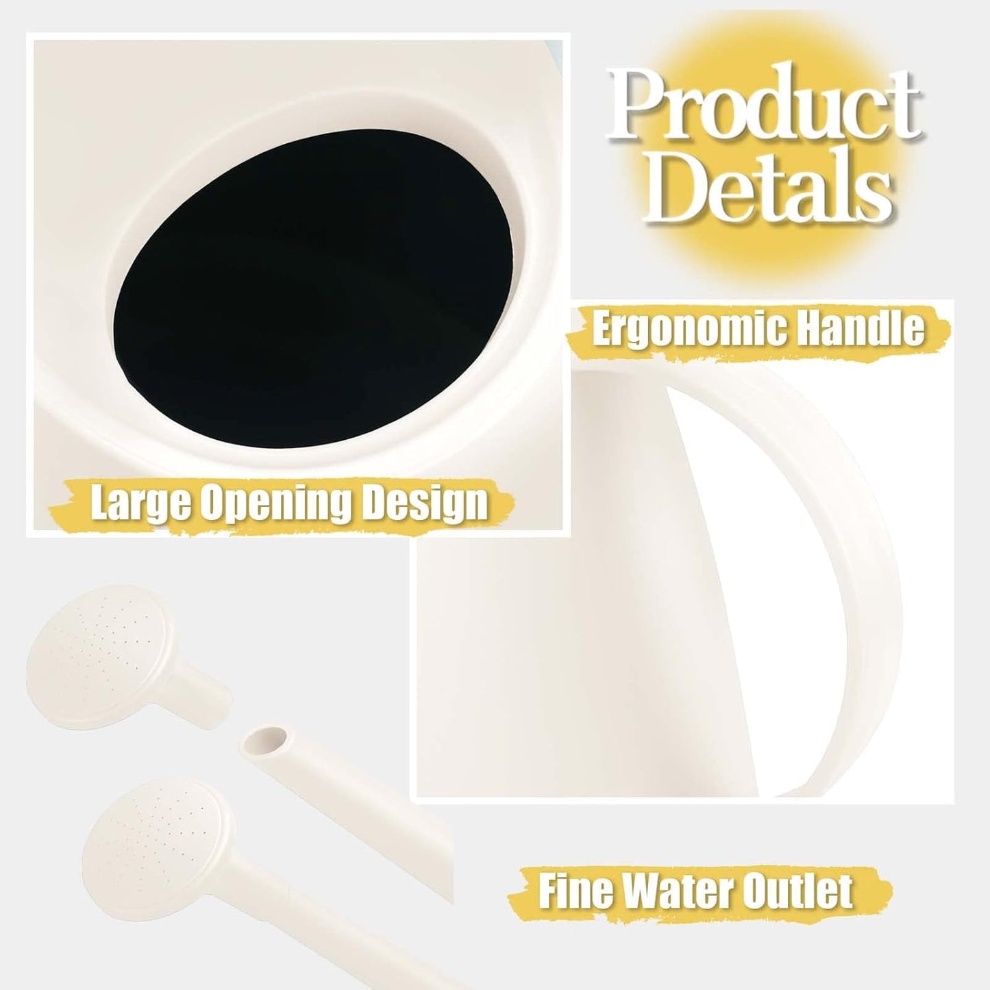 Watering Can for Indoor Plants, Small Watering Cans for House Plant Garden Flower, Long Spout Water Can for Outdoor Watering Plants 1.8L 1/2 Gallon