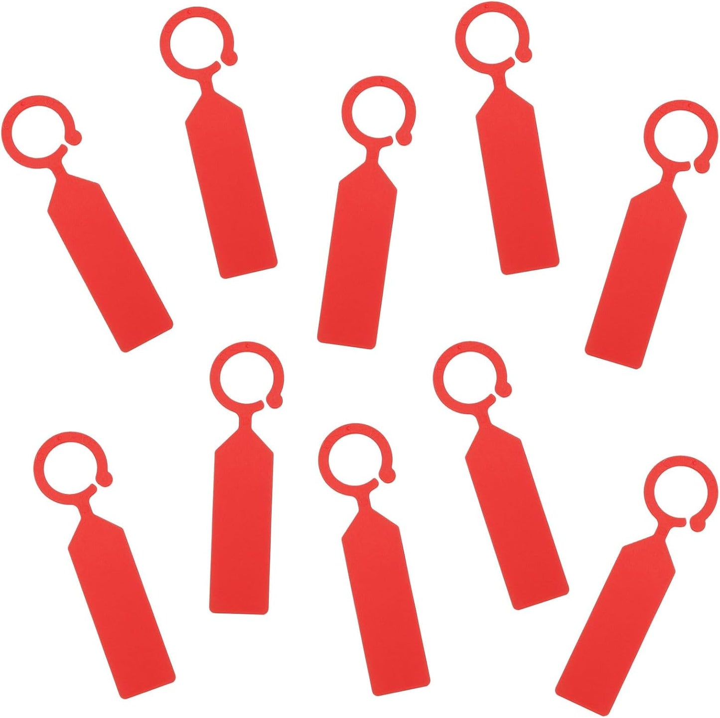 uxcell Waterproof Plastic Plant Labels, 100 Pcs 4.3 Inch Plant Hanging Labels, Color Hanging Plant Markers for Indoor Plants,Outdoor,Garden and Greenhouse (Red)