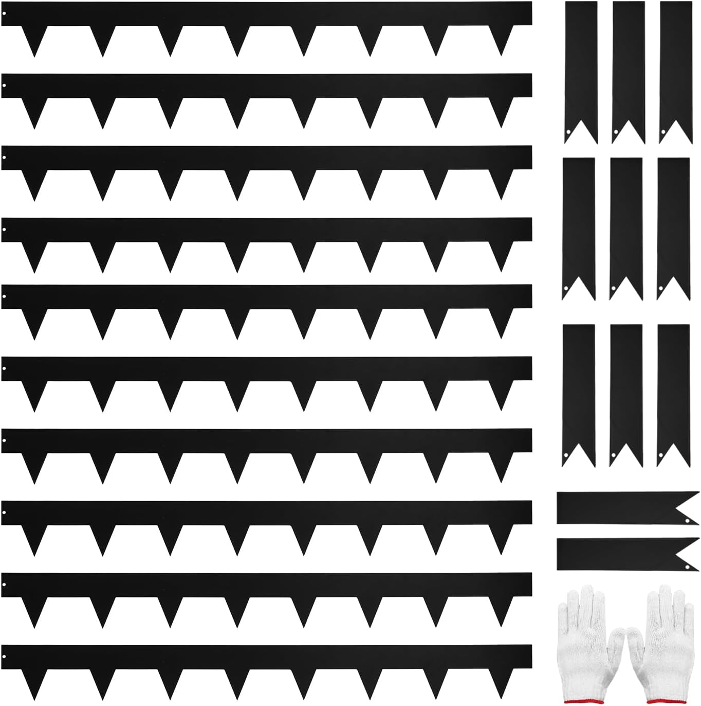 Hugeleaf 4.5 Inch Metal Landscape Edging, Metal Garden Edging with 11Pcs Stakes, 40 Inch Steel Landscape Edging Pack of 10 (33 Feet Total Length)