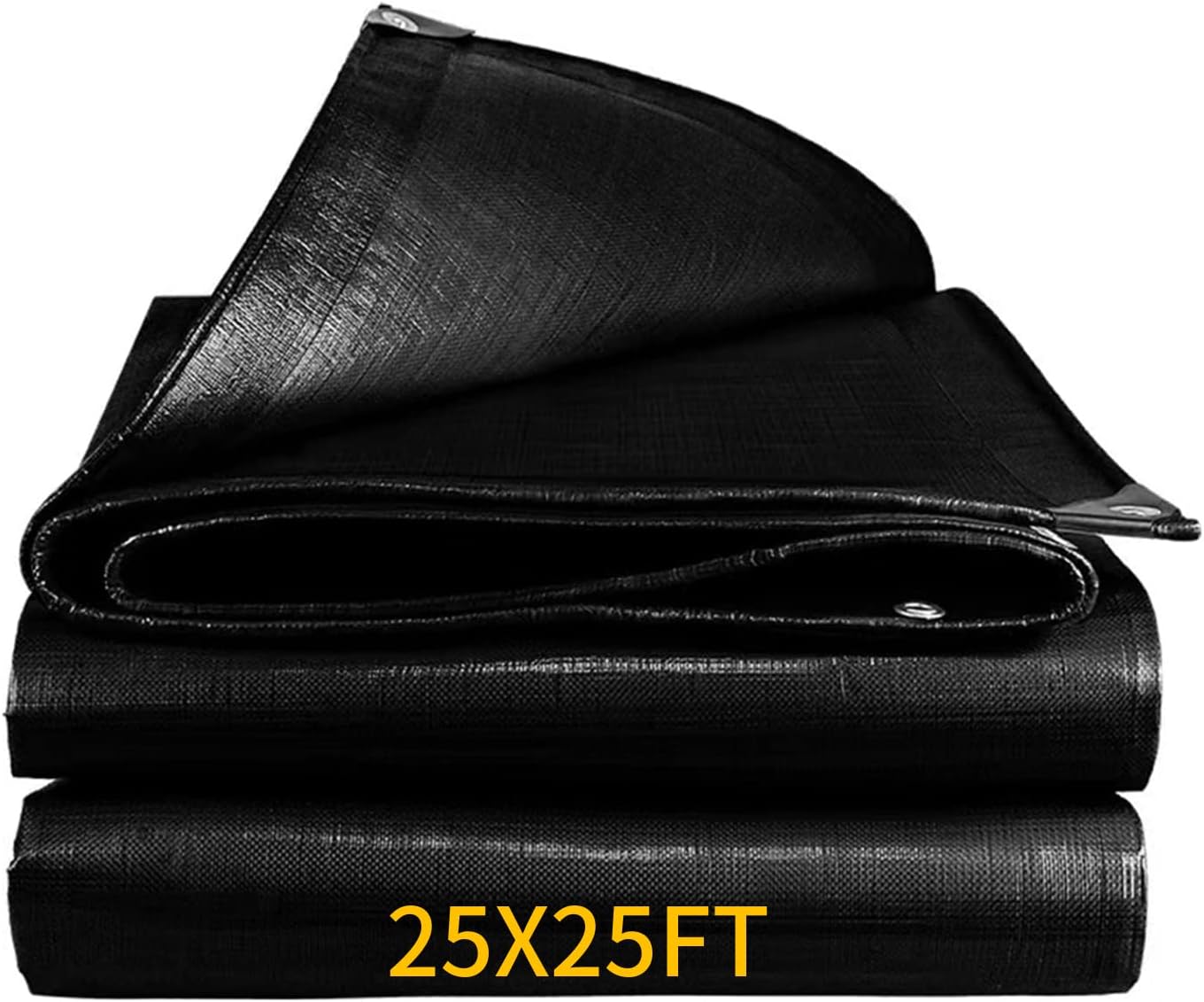 25X25FT Reinforced PE Pond Liner, 28Mil Thickness Pond Liners for Outdoor Ponds, Hemmed Edge with Buttonholes Liners for KOI/Fish, Duck Pond and Waterscape.