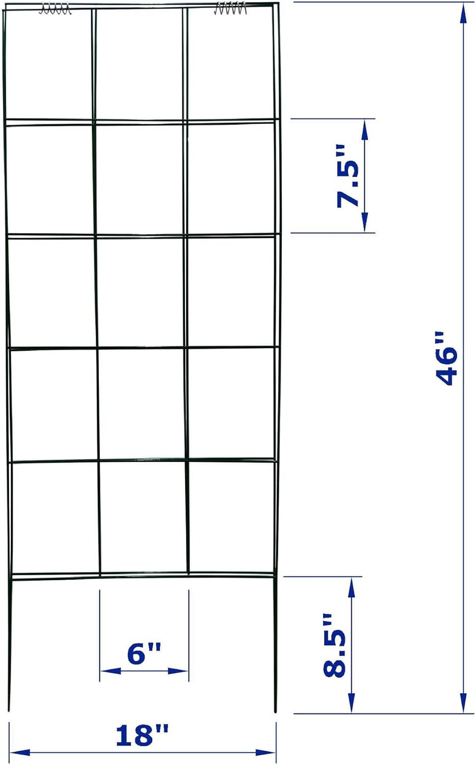 Garden Cucumber Trellis A-Frame Folding Plant Trellis 46 Inch by 18 Inch for Climbing Vegetables Flowers Green 2 Pack with Clips and Cable Ties